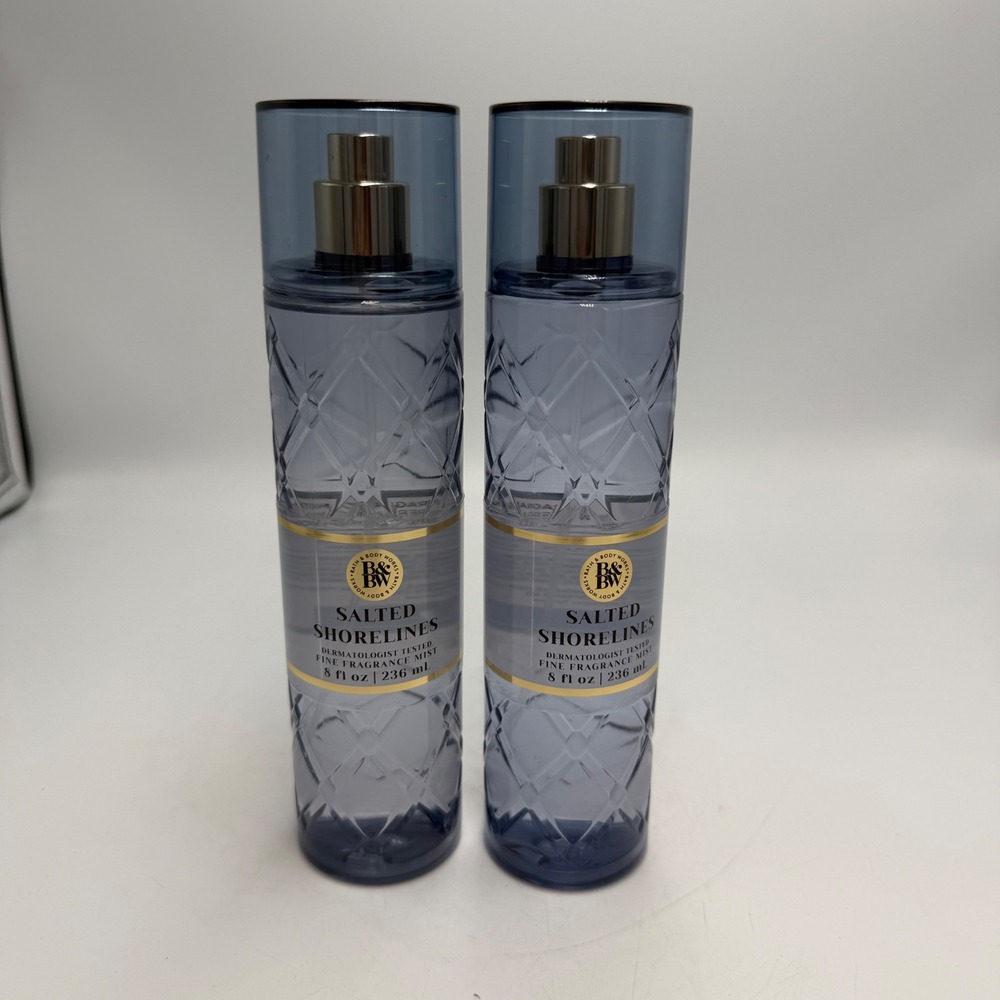Bath & Body Works Salted Shorelines Fine Fragrance Mist 8oz Set of 2